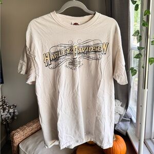 Harley-Davidson Motorcycles Cream Tee Black Hill South Dakota Rapid City, SD